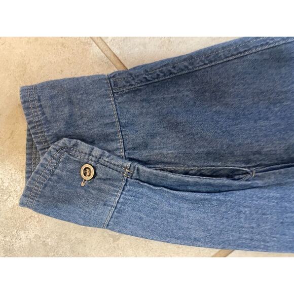 Ali & Kris Womens Shirt Size 1x Cowgirl Western Blue Denim Pockets - Picture 7 of 8